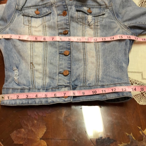 SOLD YMI distressed jean jacket - Picture 9 of 10